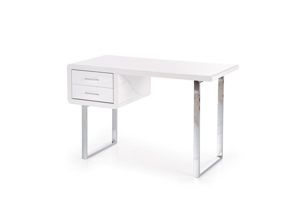 Písací stôl LOFT B30 biely - MDF/chróm