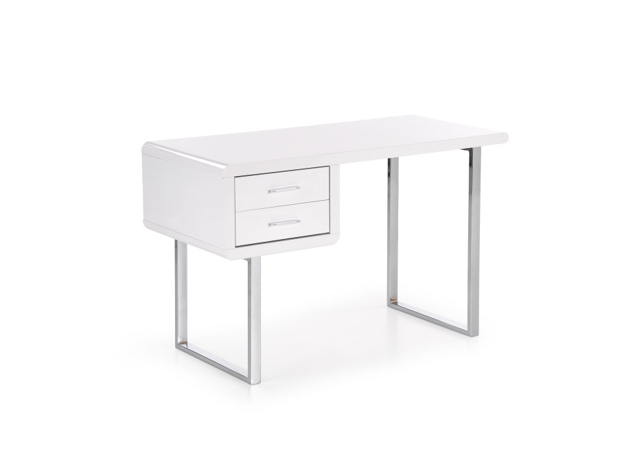 Písací stôl LOFT B30 biely - MDF/chróm