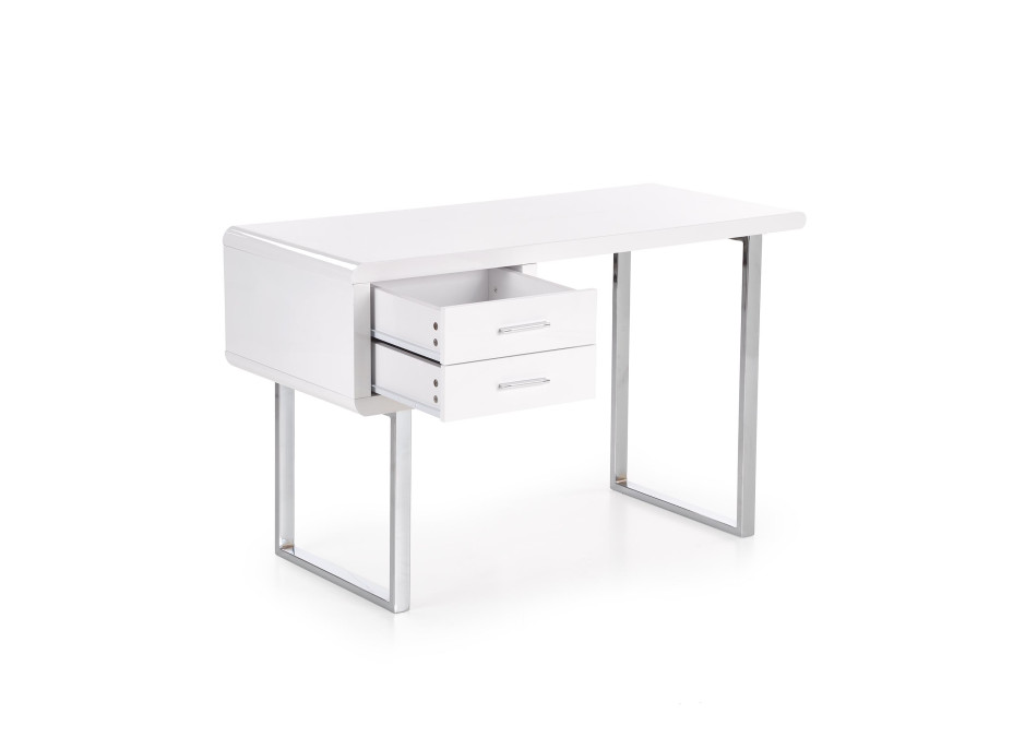 Písací stôl LOFT B30 biely - MDF/chróm