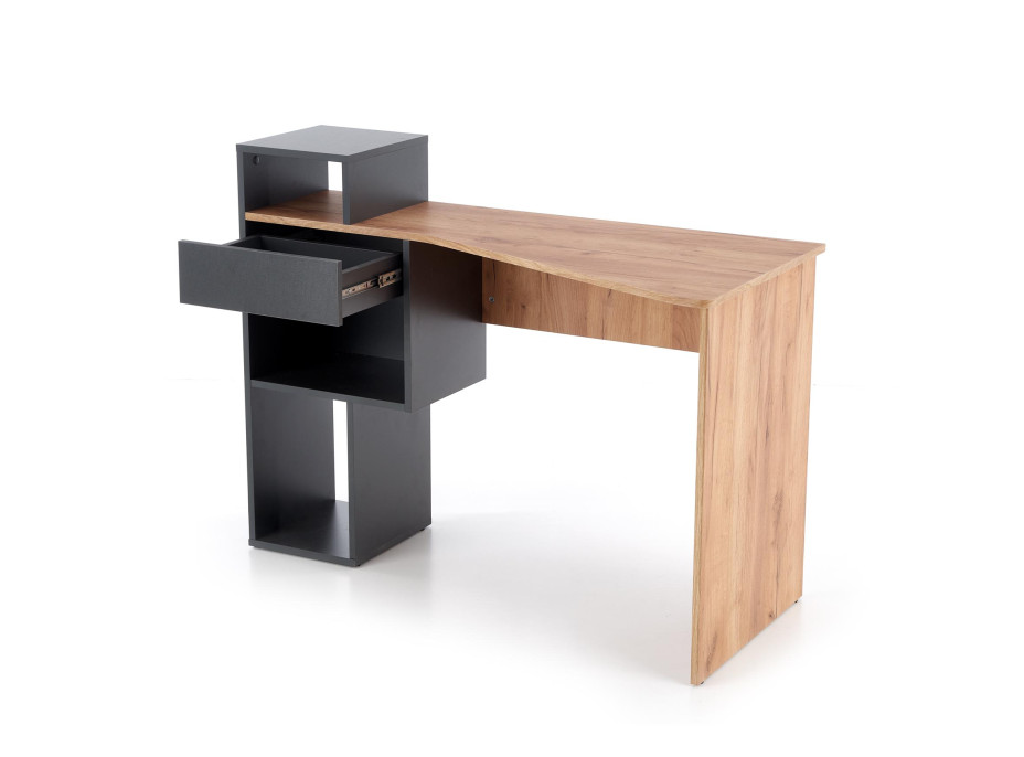 Písací stôl CONTI - dub wotan/ antracit