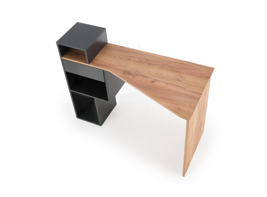 Písací stôl CONTI - dub wotan/ antracit