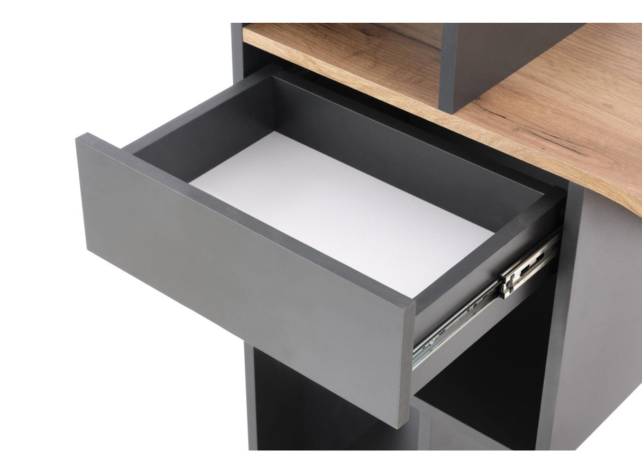 Písací stôl CONTI - dub wotan/ antracit