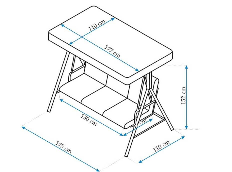 Zahradní houpačka HOLLYWOOD