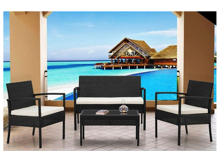 Záhradný ratanový nábytok JAMAICA set 4ks sivý