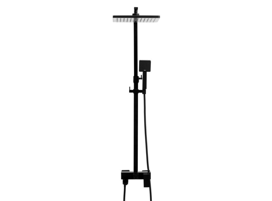 Sprchová súprava KABE s výtokom do vane - čierna matná - hlavica 30x30 cm