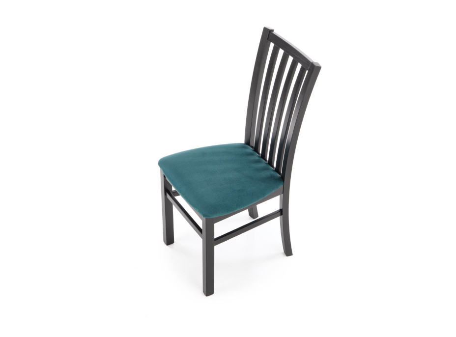 Jedálenská stolička GARY - čierna/tmavo zelená