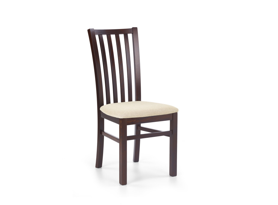 Jedálenská stolička GARY - tmavý orech/svetlo béžová