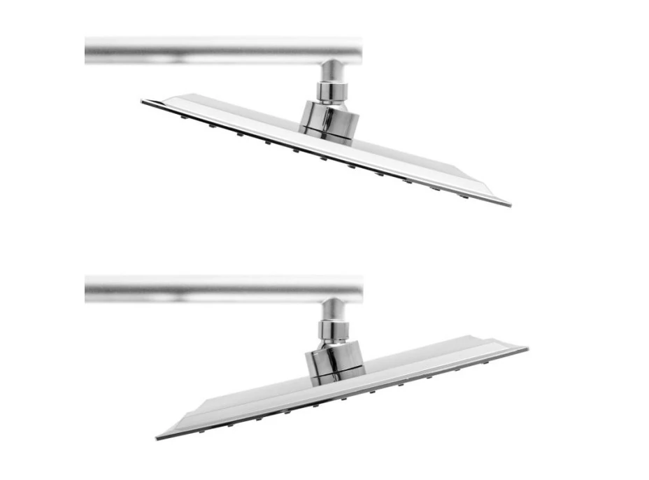 Sprchová dažďová hlavica YOKA SLIM - hranatá - 25 cm - chrómová