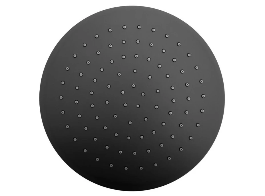 Sprchová dažďová hlavica YOKA SLIM - guľatá - 25 cm - čierna