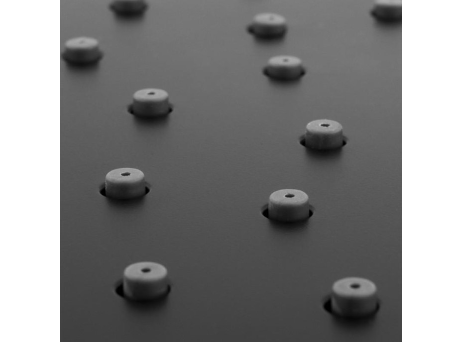 Sprchová dažďová hlavica YOKA SLIM - guľatá - 25 cm - čierna