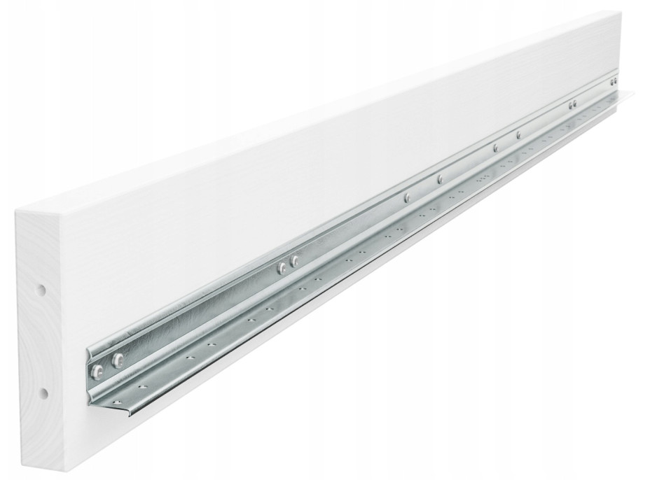 Detská vyvýšená posteľ s písacím stolom a skriňou MAXÍK 4 bielo-šedá - 200x80 cm + matrac ZADARMO