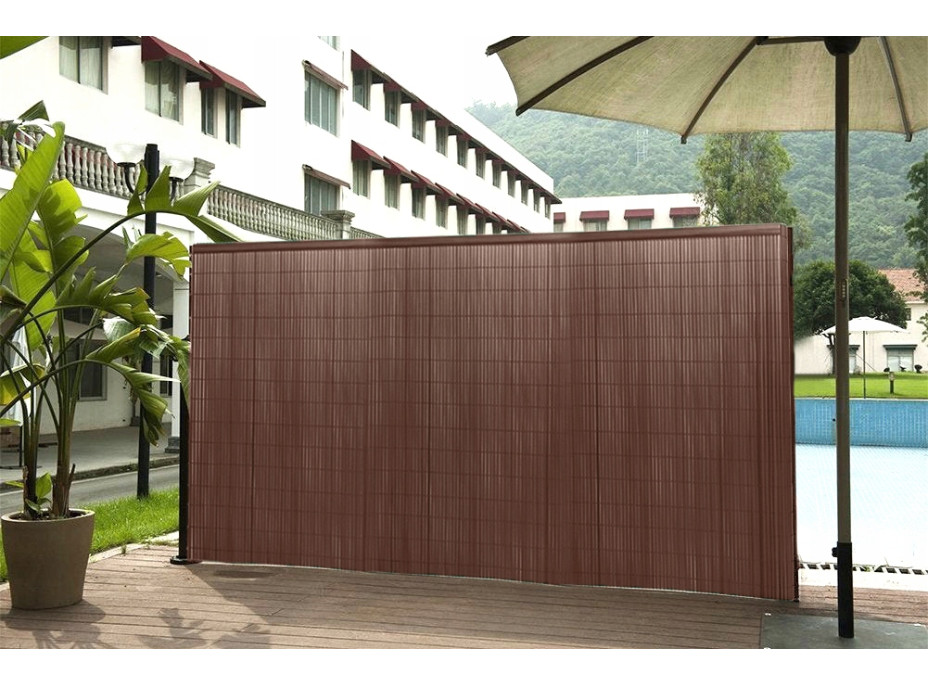 Clona na plot - imitácia bambusu - 180x500 cm svetlo šedá