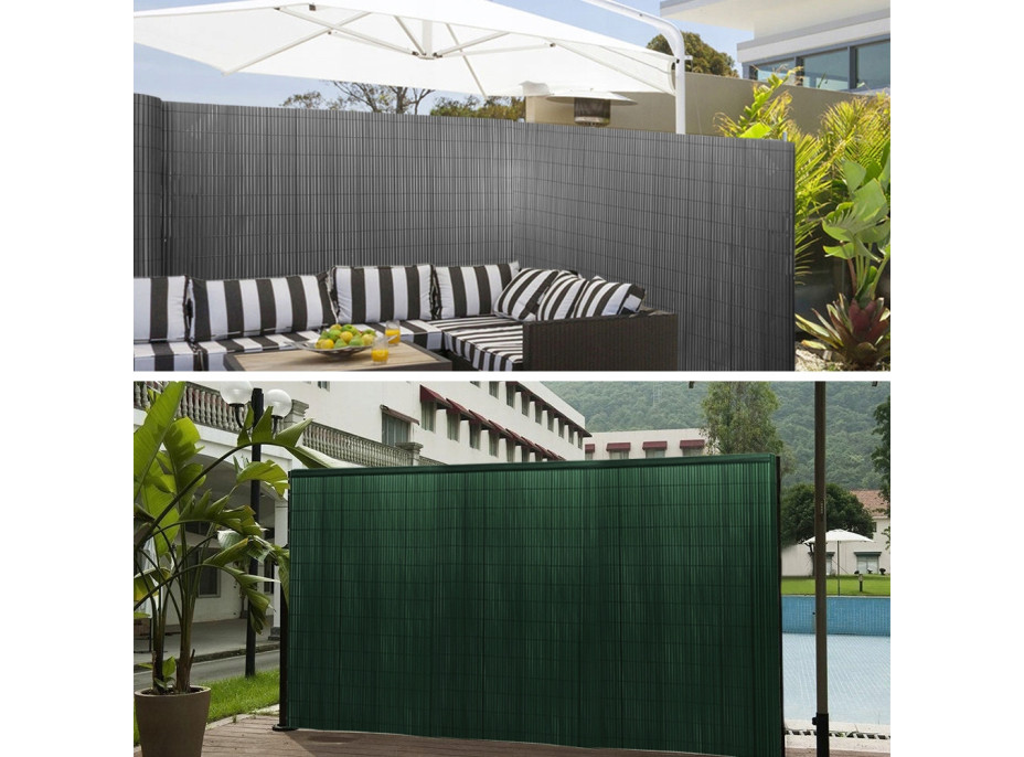 Clona na plot - imitácia bambusu - 180x500 cm svetlo šedá