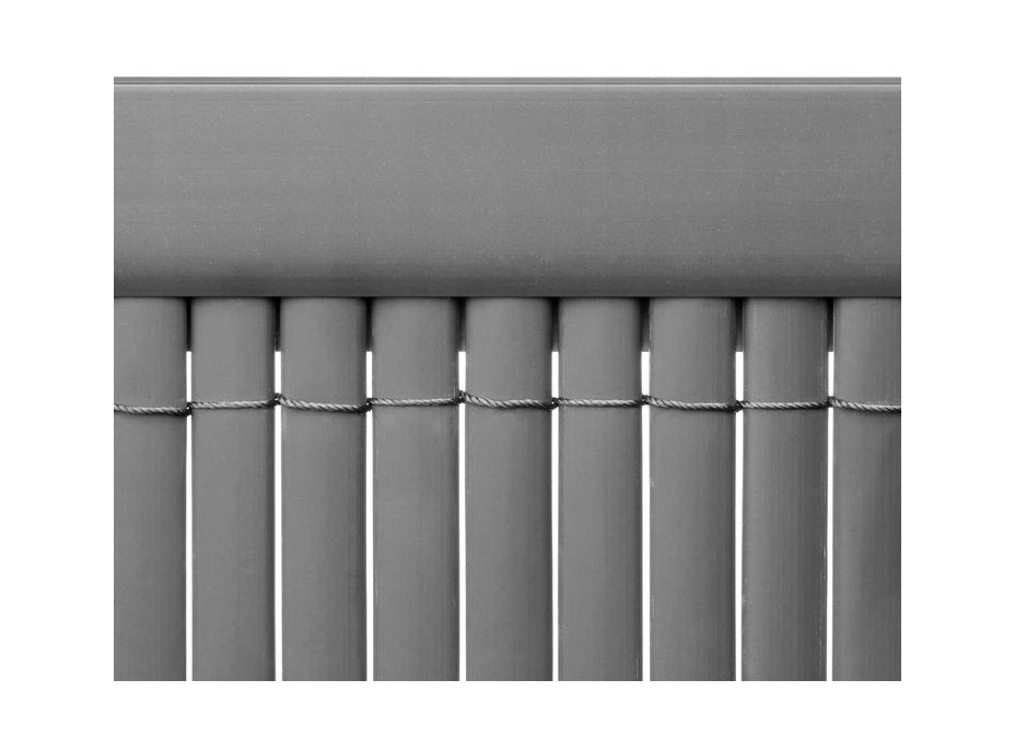 Clona na plot - imitácia bambusu - 180x500 cm svetlo šedá