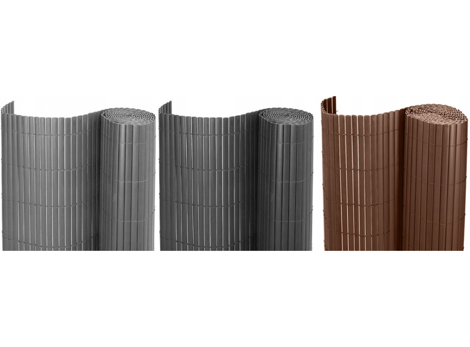 Clona na plot - imitácia bambusu - 180x500 cm svetlo šedá