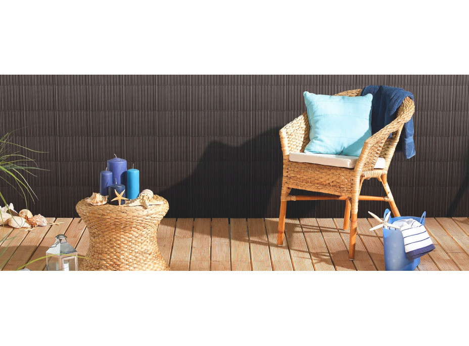 Clona na plot - imitácia bambusu - 180x500 cm svetlo šedá