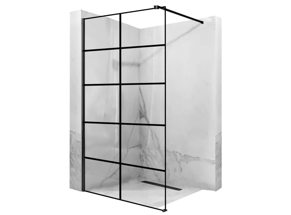 Sprchová zástena MAXMAX Rea BLER-1 90 cm - čierna
