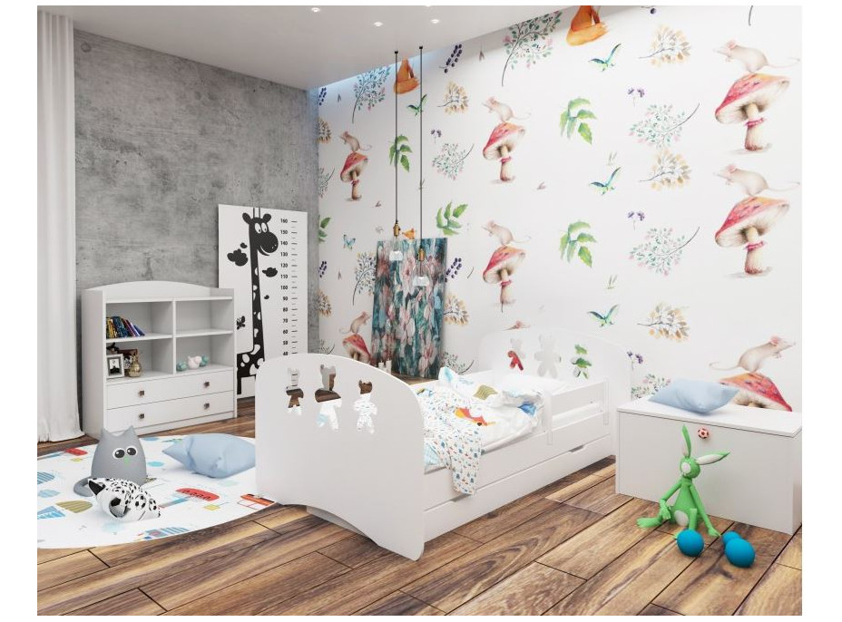 Detská posteľ so zásuvkou 180x90 cm s výrezom MACKOVIA + matrac ZADARMO!
