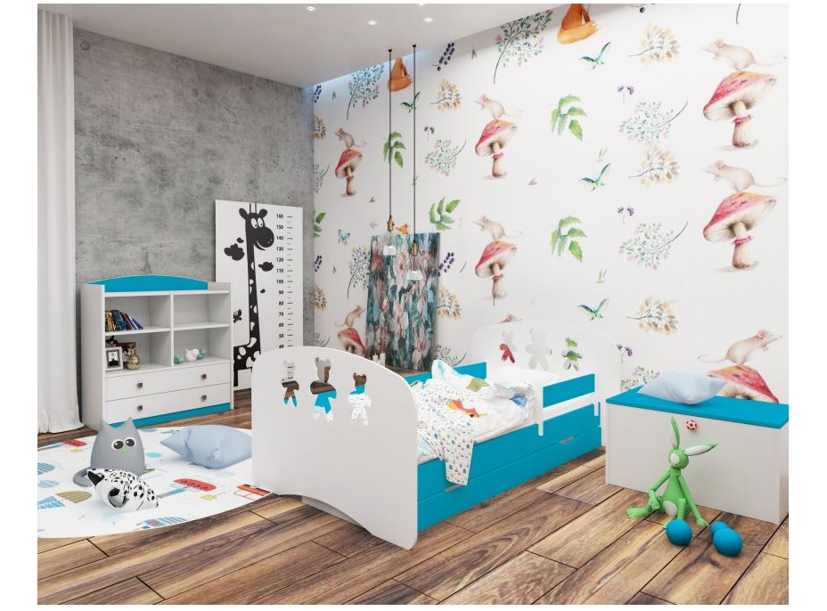 Detská posteľ so zásuvkou 180x90 cm s výrezom MACKOVIA + matrac ZADARMO!