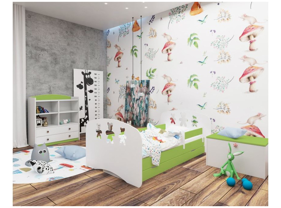 Detská posteľ so zásuvkou 180x90 cm s výrezom MACKOVIA + matrac ZADARMO!