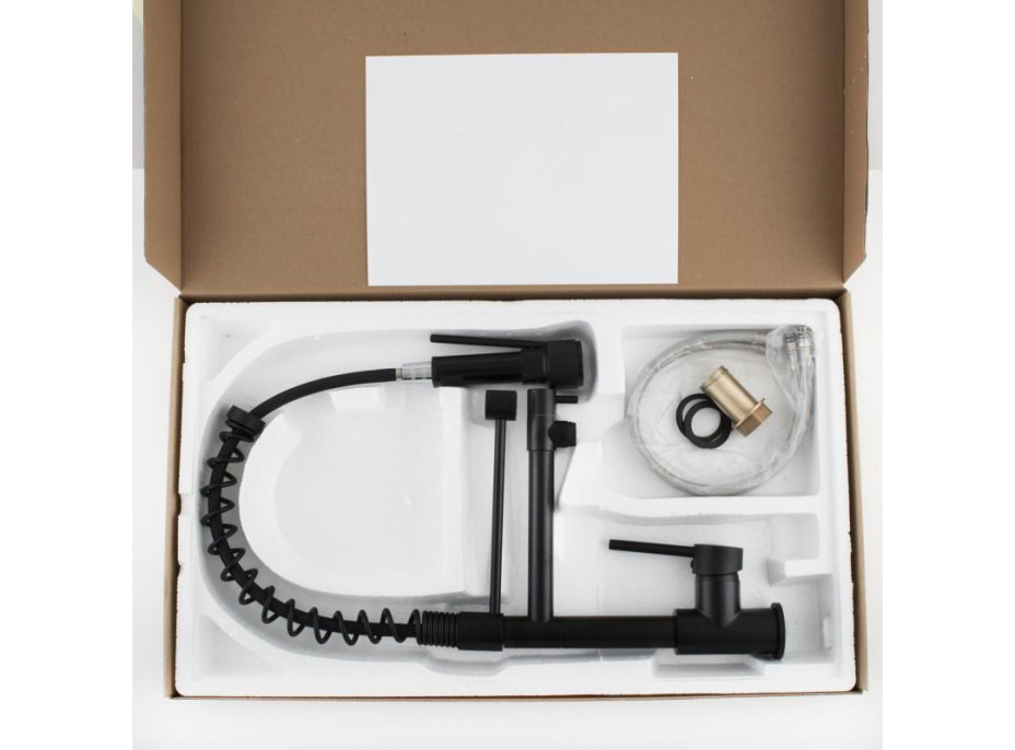 Kuchynská batéria WIKI s 2 výtokmi - čierna