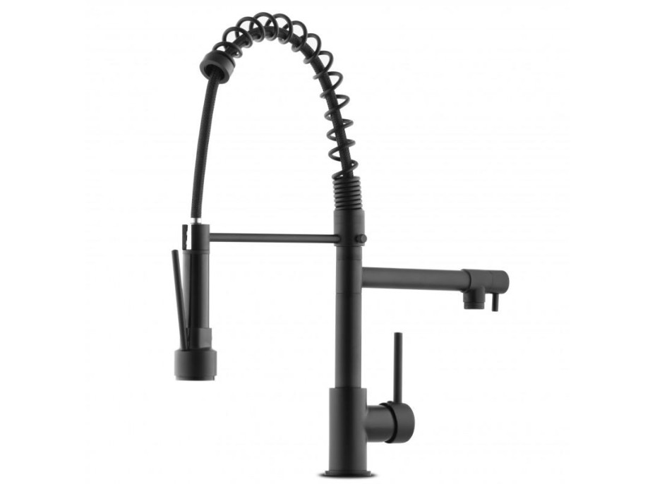 Kuchynská batéria WIKI s 2 výtokmi - čierna