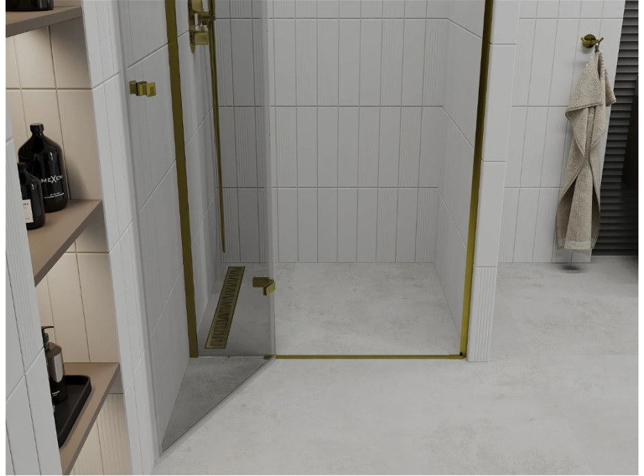 Sprchové dvere MAXMAX ROMA 110 cm - zlaté