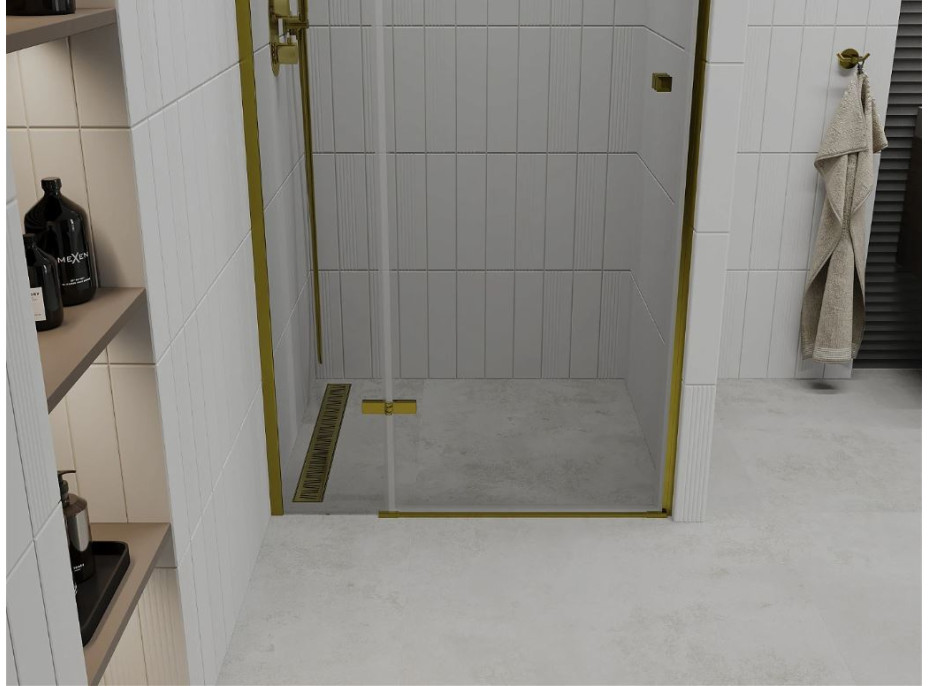 Sprchové dvere MAXMAX ROMA 110 cm - zlaté