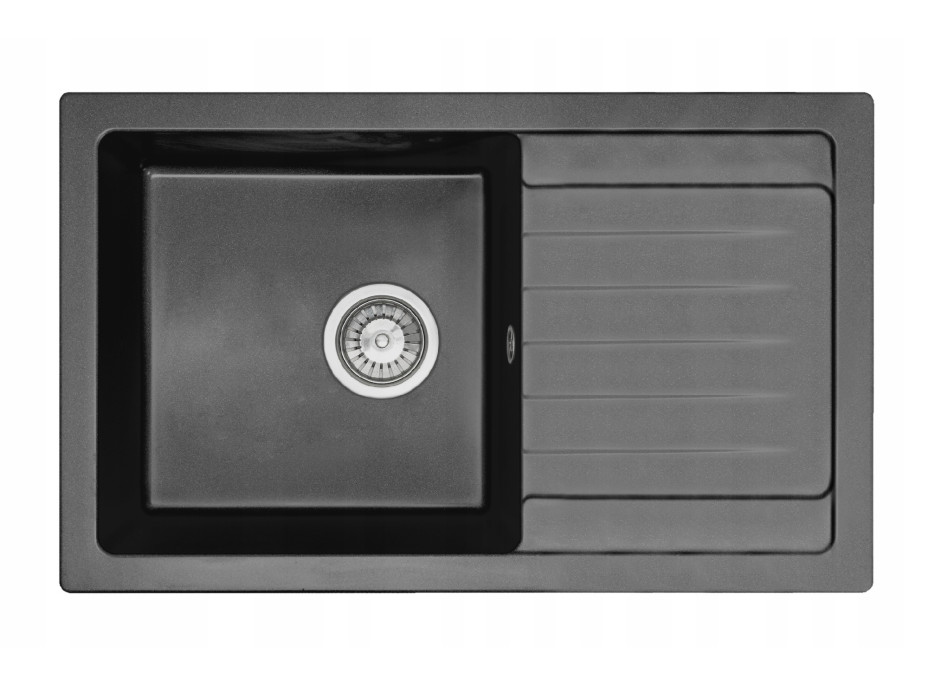 Kuchynský granitový drez REA DAG - 43,5 x 75 cm - čierny