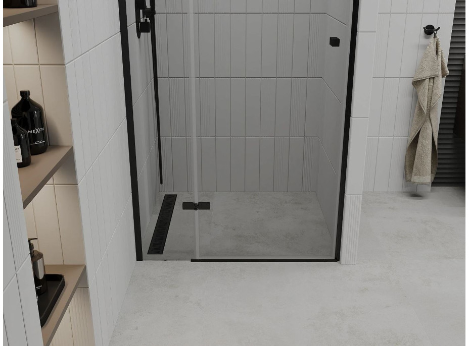 Sprchové dvere maxmax ROMA black 110 cm