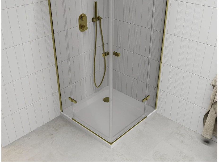 Sprchový kút MAXMAX ROMA DUO 70x70 cm - zlatý
