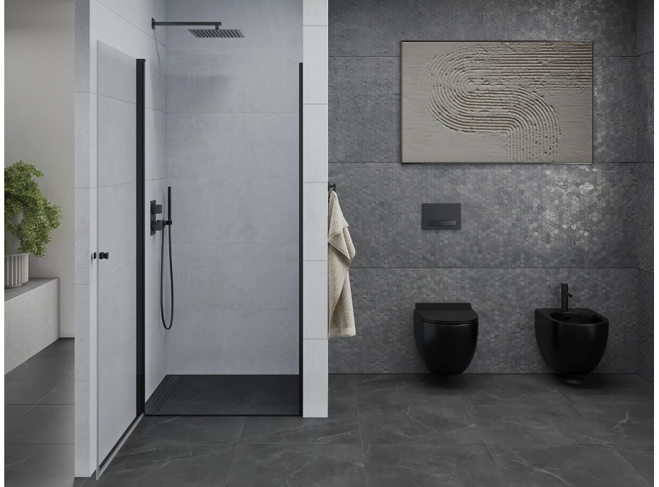 Sprchové dvere MEXEN PRETORIA black 80 cm
