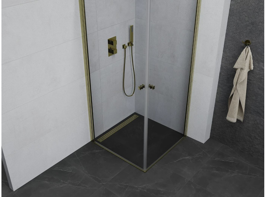Sprchový kút MAXMAX PRETORIA DUO 90x70 cm - zlatý