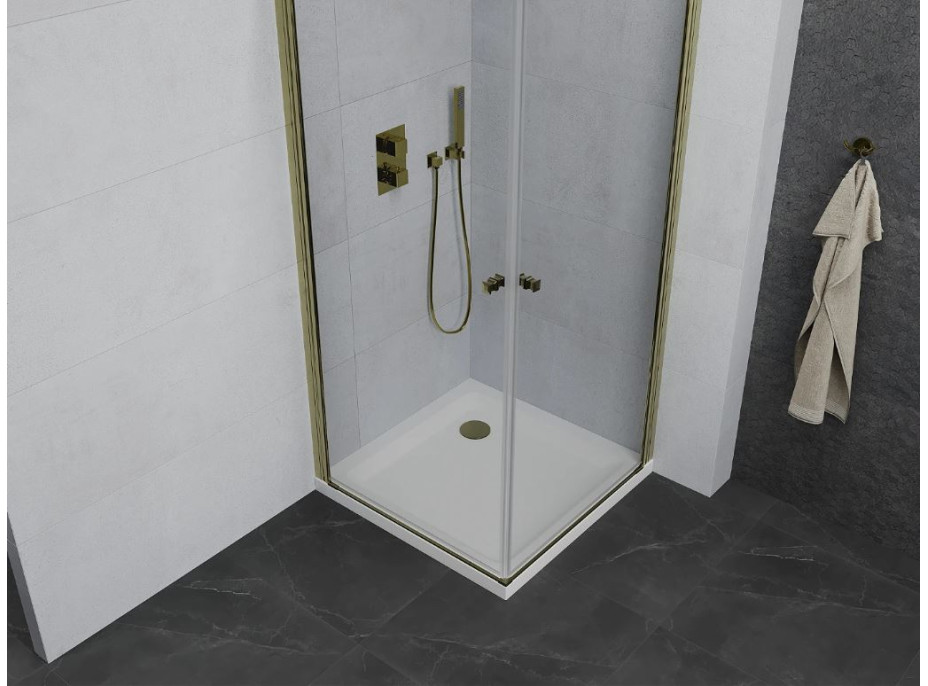 Sprchový kút MAXMAX PRETORIA DUO 80x70 cm - zlatý