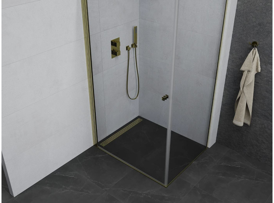 Sprchový kút MAXMAX PRETORIA 80x100 cm - zlatý