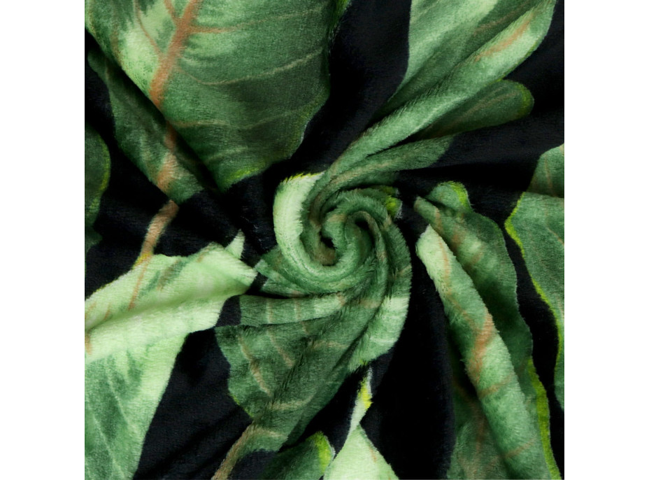 Deka prehoz MISSISIPI 150x200 cm - Zelené listy