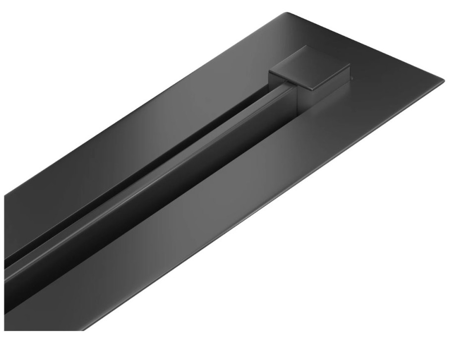 Sprchový žľab MAXMAX Mexen FLAT 360 SUPER SLIM - čierny, 1751130