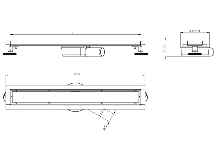 Sprchový žľab MAXMAX R-LINE PRO