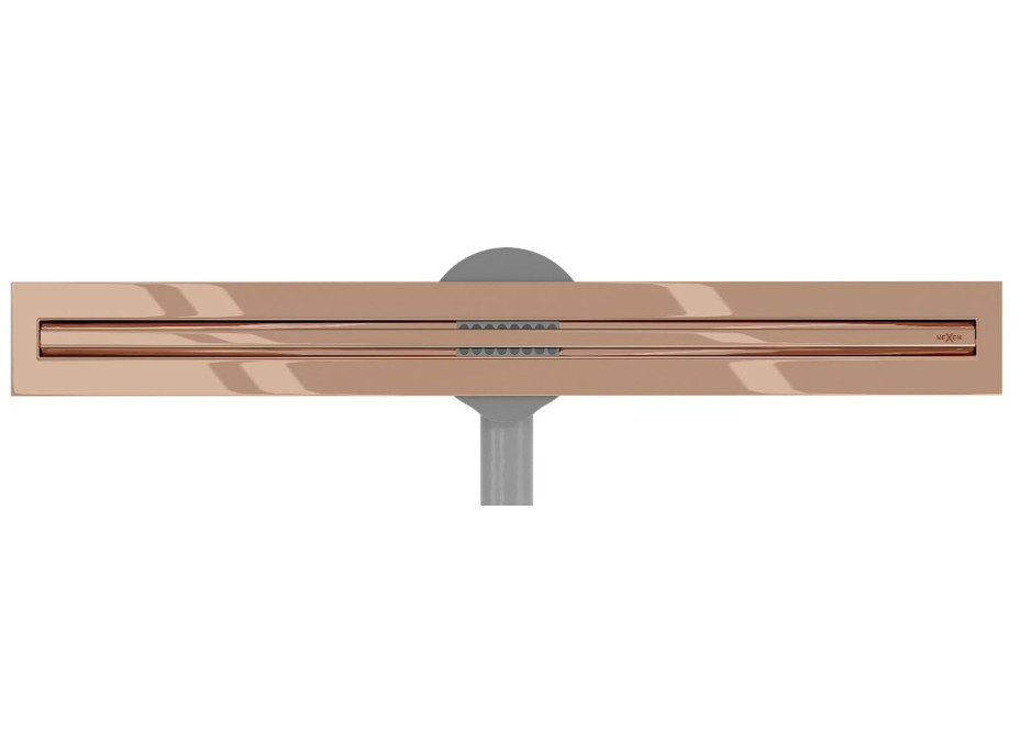Sprchový žľab MEXEN FLAT 360 SLIM - rose gold, 1641070