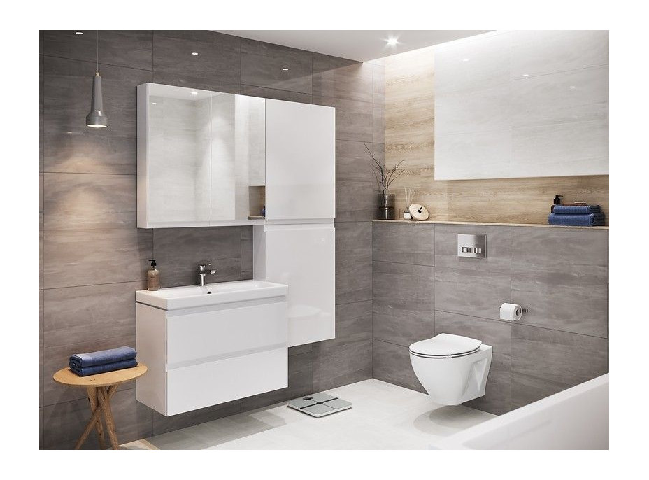 Kúpeľňová vysoká skrinka CERSANIT - STĹPIK MODUO - BIELA 160x39,4 (S590-020-DSM)