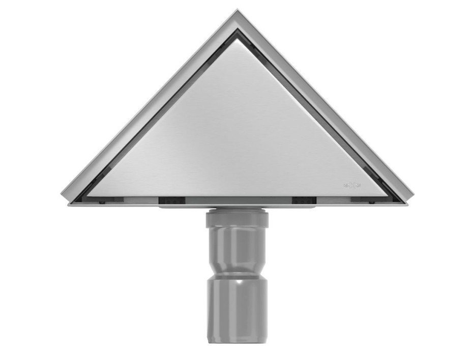 Trojuholníkový rohový sprchový žľab MEXEN FLAT 2v1 - 20 cm, 1010320