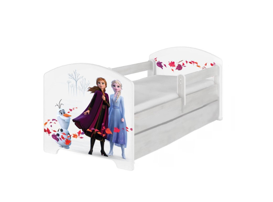 Detská posteľ Disney - FROZEN 2 180x80 cm - Elsa, Anna a Olaf