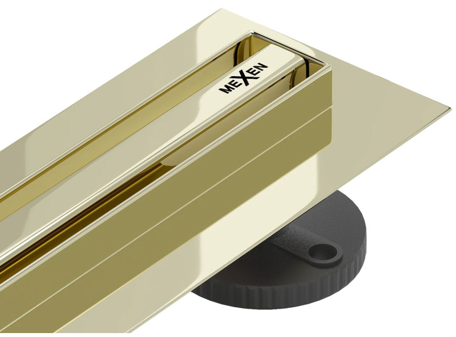 Sprchový žlab MAXMAX Mexen FLAT 360 SLIM - zlatý, 1541150