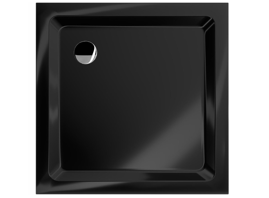 Sprchová vanička MEXEN SLIM 80x80 cm - čierna, 40708080
