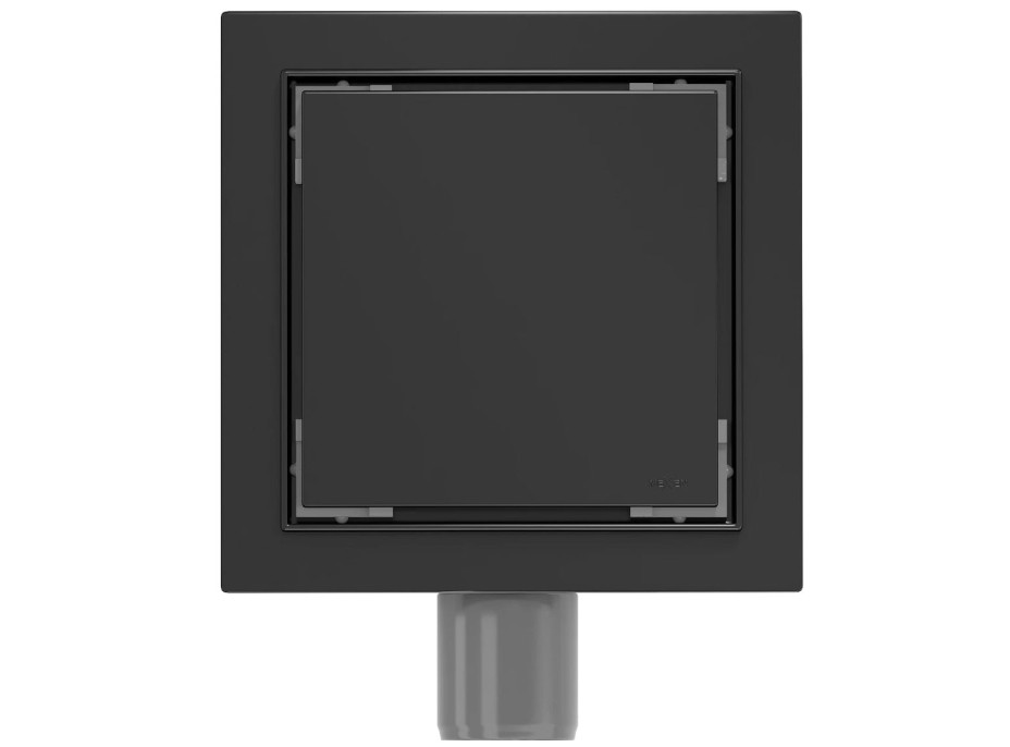 Odtokový sprchový žľab MEXEN FLAT 2v1 - hranatý - 12x12 cm - čierny, 1710012