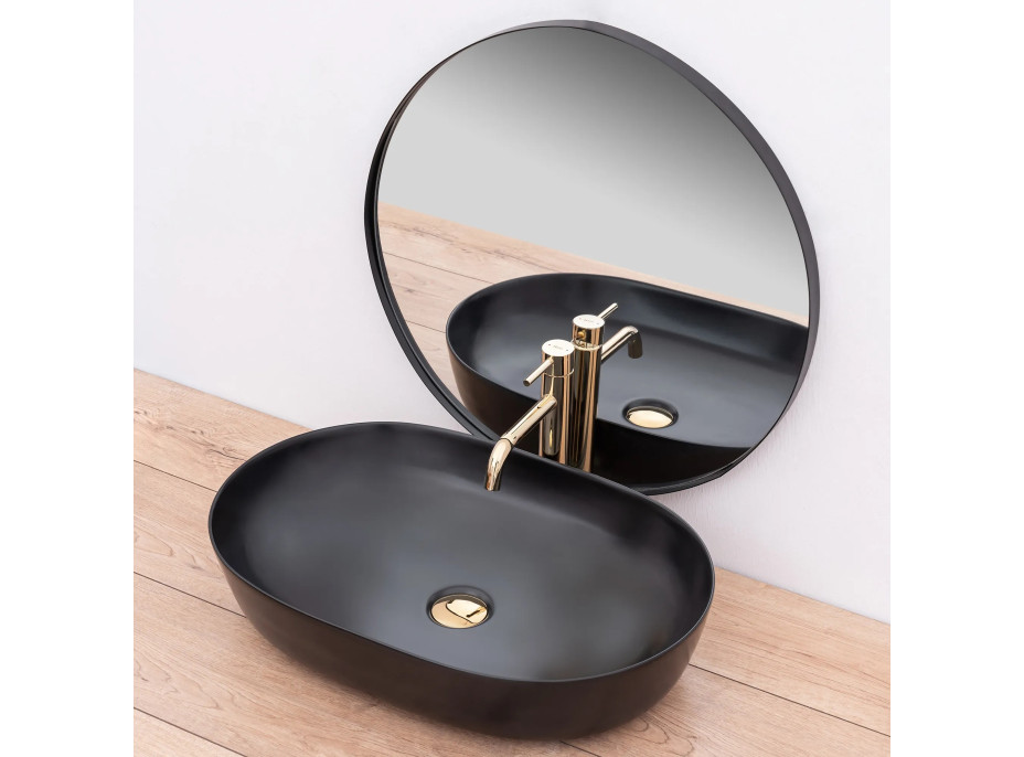 Keramické umývadlo Rea CLEO - čierne matné