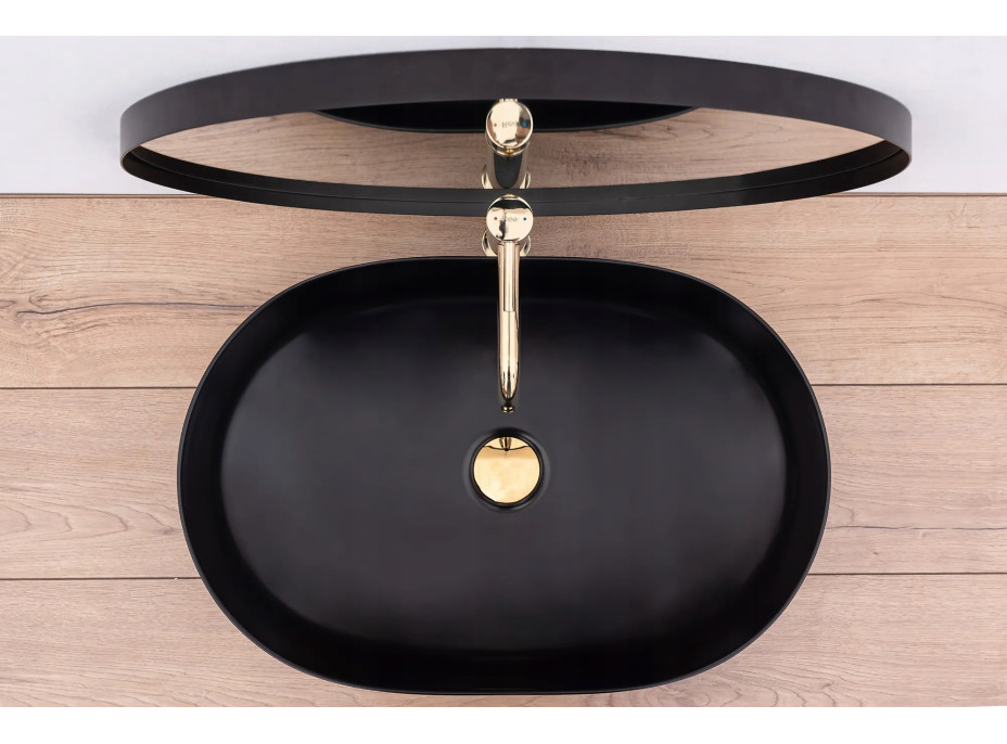 Keramické umývadlo Rea CLEO - čierne matné