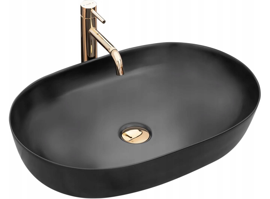 Keramické umývadlo Rea CLEO - čierne matné