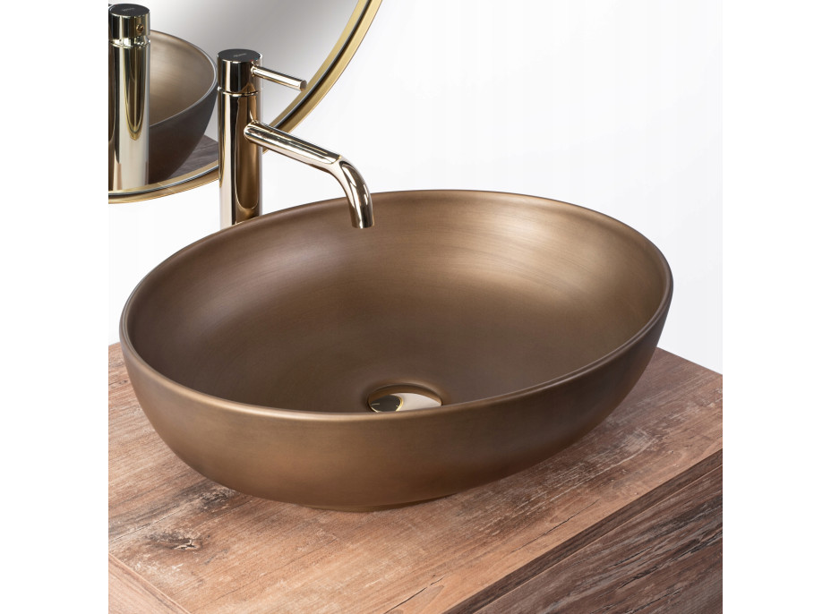 Keramické umývadlo Rea VILLA - retro zlaté