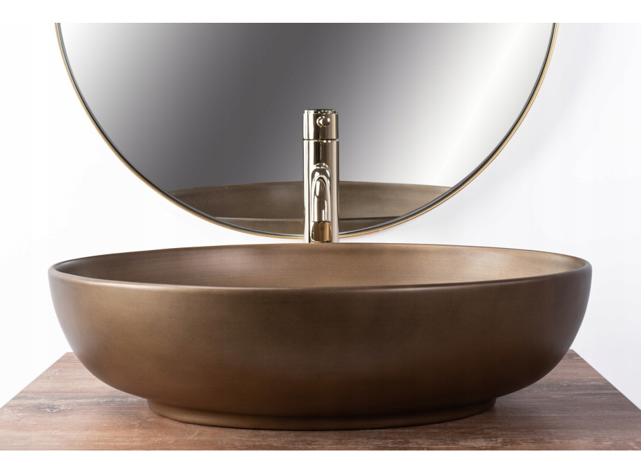 Keramické umývadlo Rea VILLA - retro zlaté